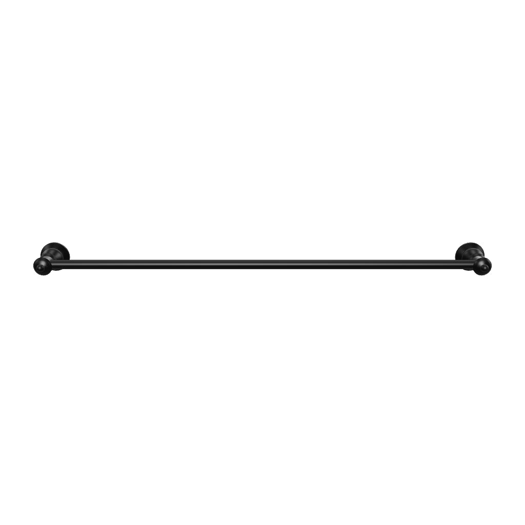 Fienza Lillian Single Towel Rail - Matte Black 800mm Augmented Reality - The Blue Space
