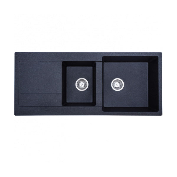 Modern National 1 & 1/2 Bowl Granite Sink With Drainer | The Blue Space