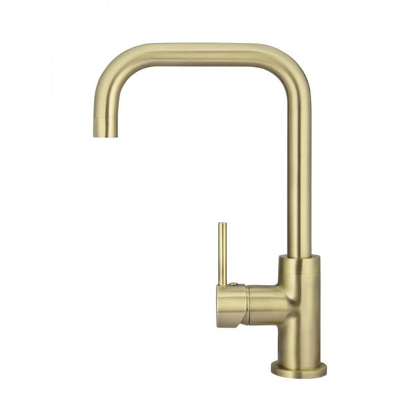 Meir Round Kitchen Mixer - Tiger Bronze Side View - The Blue Space