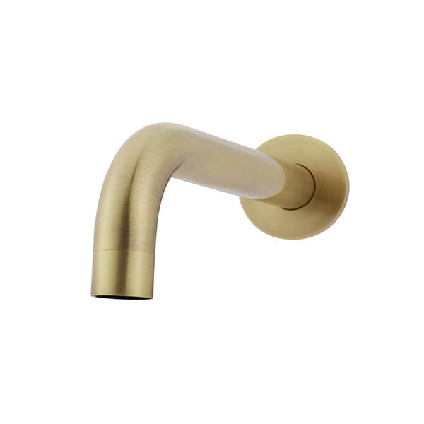 Meir Tiger Bronze Round Curved Wall Spout 200mm - The Blue Space