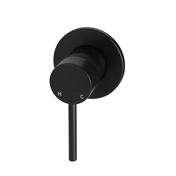 Meir Round Matte Black Wall Mixer - The Blue Space