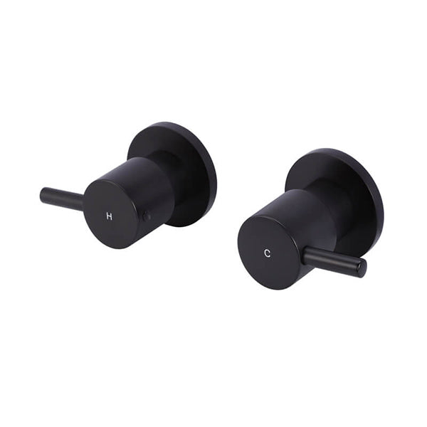 Meir Round Quarter Turn Wall Top Assembly Taps - The Blue Space