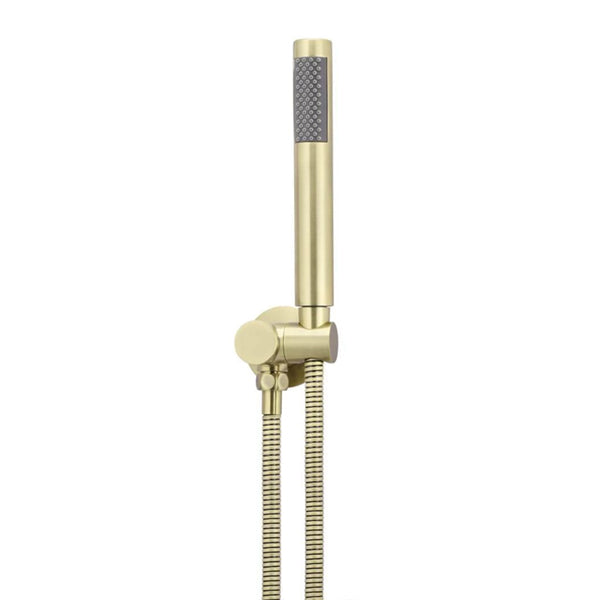 Meir Round Hand Shower on Bracket - Tiger Bronze - Brushed Gold Hand Shower