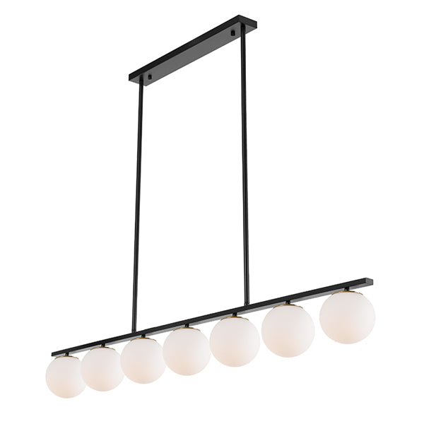 Telbix Marsten ES 7 Light Pendant Black Online at The Blue Space