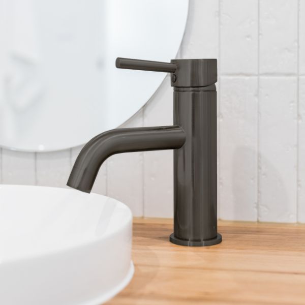 Meir Round Curved Basin Mixer Shadow - The Blue Space