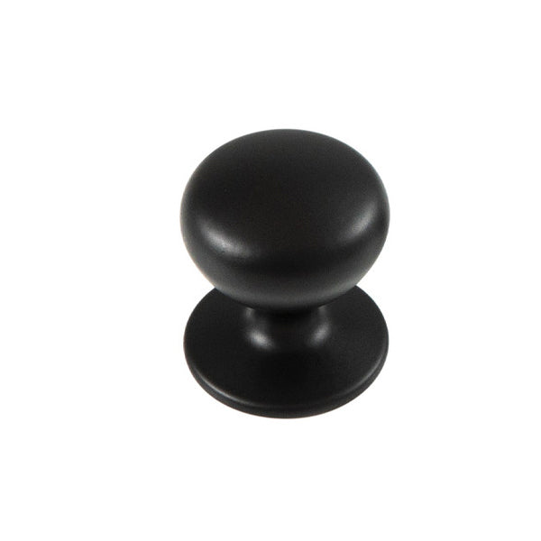 Momo Handles New Hampton Round Knob 32mm Matt Black Online at The Blue Space