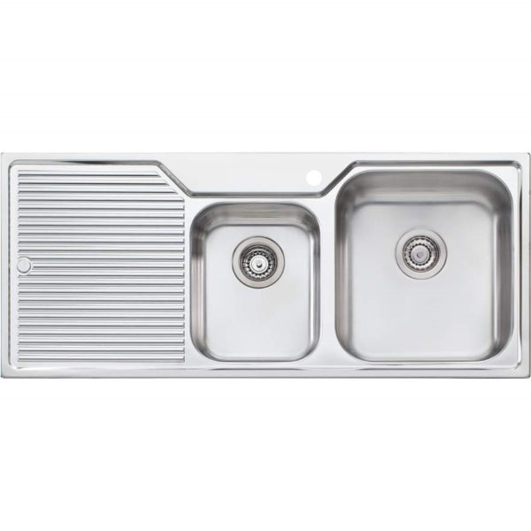 Oliveri Nu-Petite 1 & 3/4 bowl topmount sink L/H drainer 1TH - The Blue Space