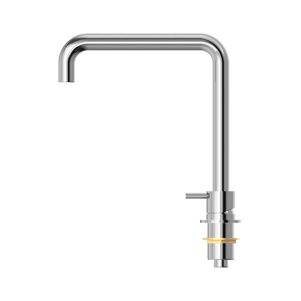 Nero Mecca Hob Basin Mixer Square Spout Chrome Side | The Blue Space