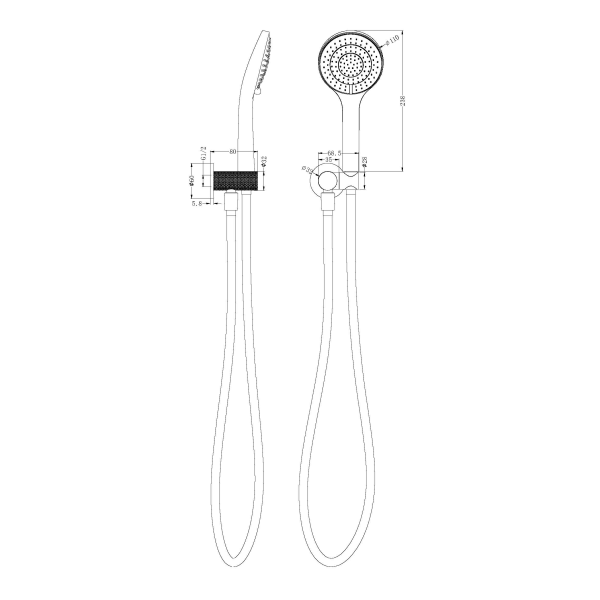 Technical Drawing: Opal Shower Bracket Brushed Nickel