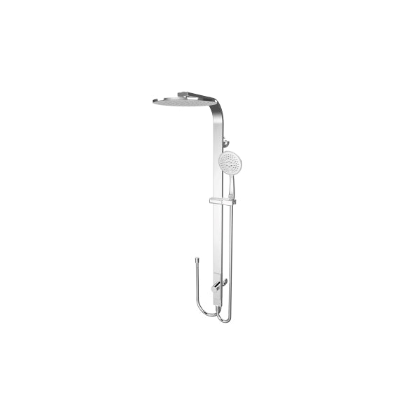 Nero Rain Round Shower Set Double Hose Chrome | The Blue Space