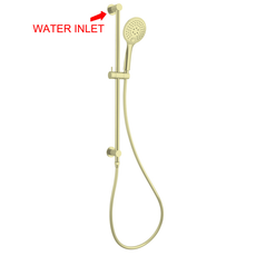 Nero Dolce 3 Function Rail Shower Brushed Gold | The Blue Space
