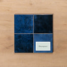 Madrid Scored Blue Gloss Cushioned Edge Ceramic Wall Tile 243x243mm - The Blue Space