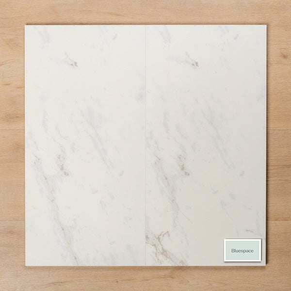Paradise Calacatta Satin Rectified Ceramic Tile 300x600mm Double - The Blue Space