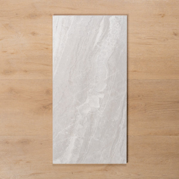 Paradise Grey Gloss Rectified Ceramic Tile 300x600mm - The Blue Space