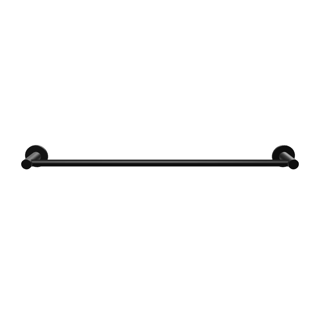 Phoenix Radii Single Towel Rail Round Plate-Matte Black 3D Model - The Blue Space