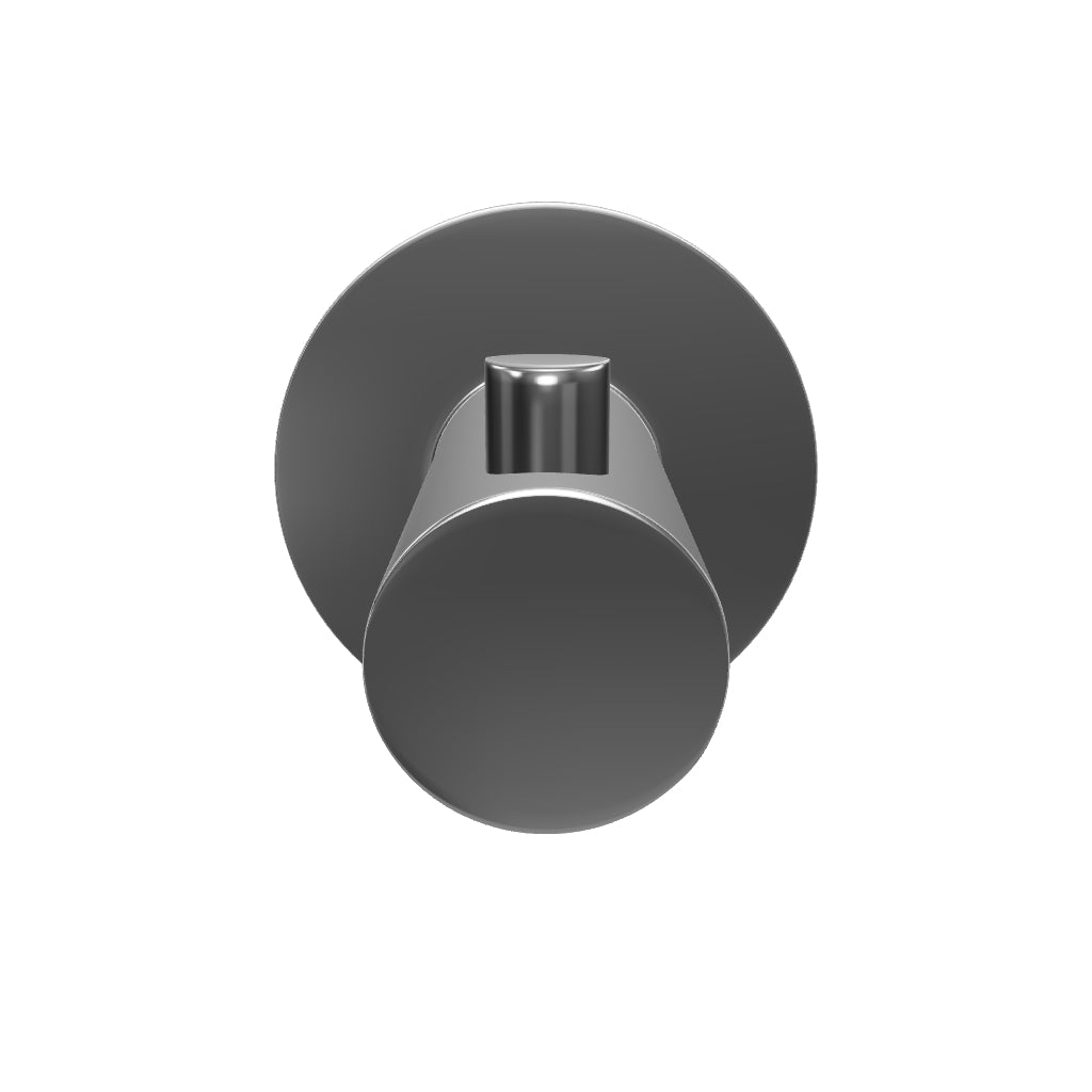 Phoenix Radii Robe Hook Round Plate Brushed Nickel 3D Model - The Blue Space