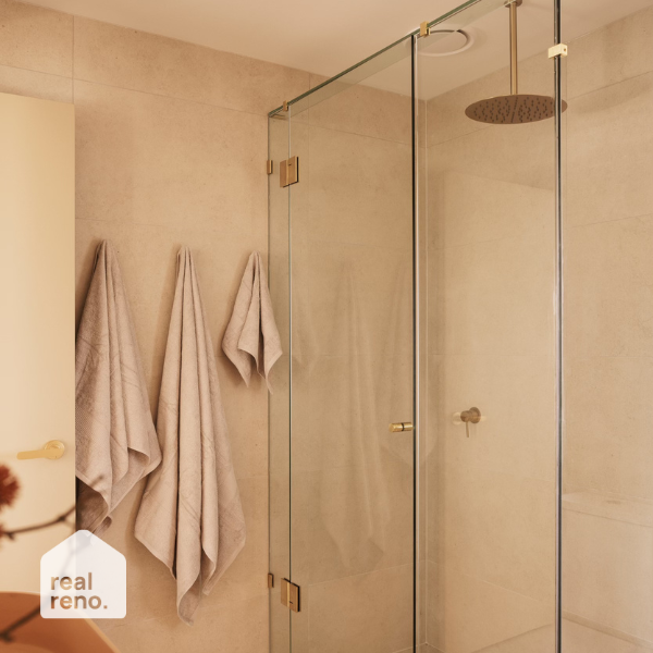 Manovella Fairhaven Passage Door Handle Brushed Brass online at The Blue Space Real Reno