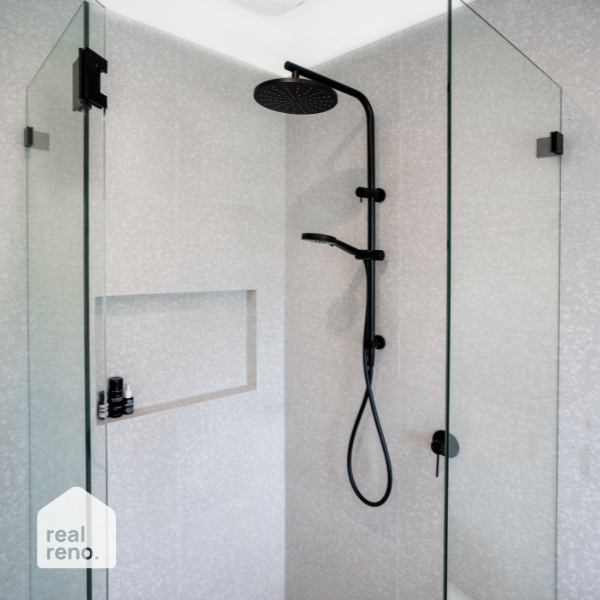 Phoenix Vivid Slimline Twin Shower Matte Black Online at The Blue Space Real Reno