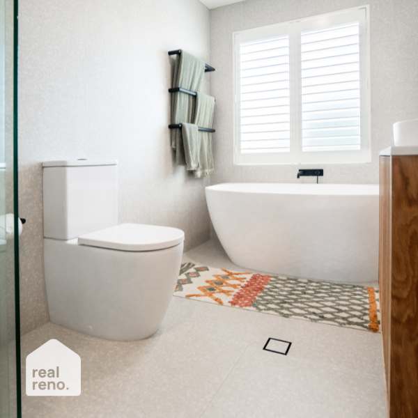 Island Terrazzo White Matt P4 Porcelain Tile 300x600mm - The Blue Space Real Reno