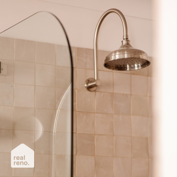 Phoenix Nostalgia Vintage Shower Arm & Rose Brushed Nickel - The Blue Space Real Reno