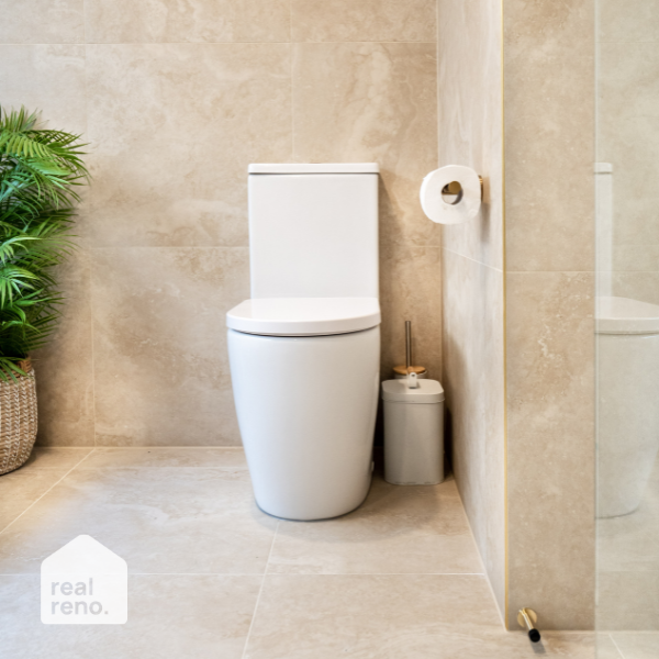 Phoenix Radii Toilet Roll Holder Round Plate - Brushed Gold | Real Reno