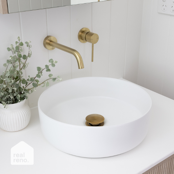 Phoenix Vivid Slimline Shower/Wall Mixer 60mm Backplate Brushed Gold | Real Reno
