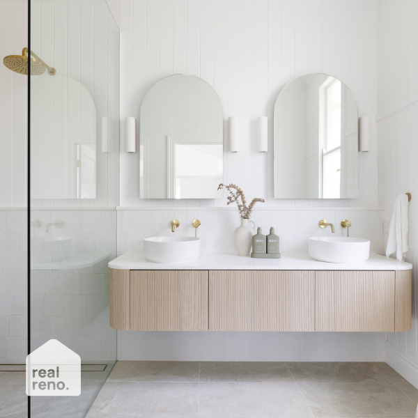 Phoenix Vivid Slimline Shower/Wall Mixer 60mm Backplate Brushed Gold | Real Reno