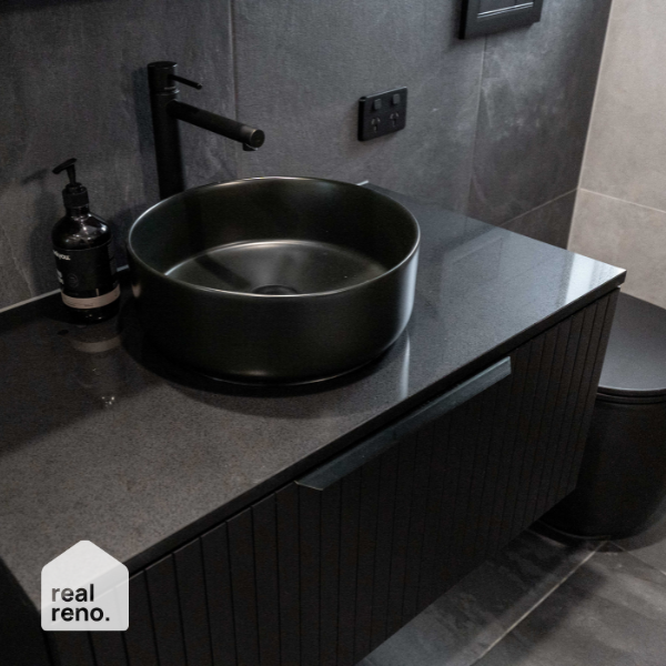 ADP Margot Above Counter Basin - Matte Black at The Blue Space Real Reno