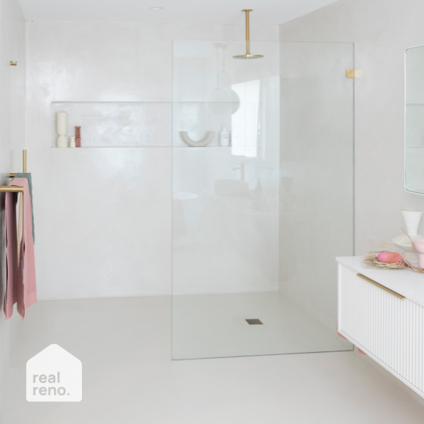 Phoenix Vivid Slimline Double Towel Rail Brushed Gold 600mm - The Blue Space Real Reno