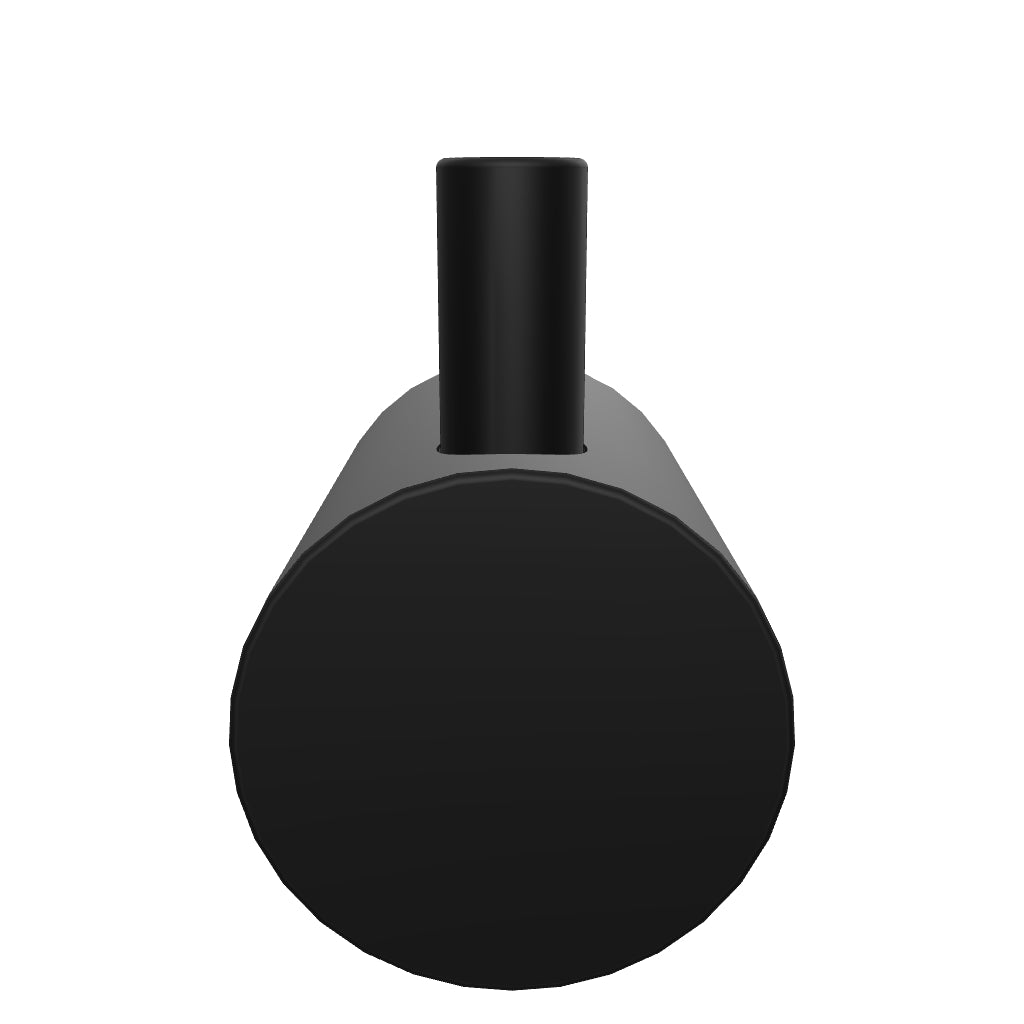 Clark Round Robe Hook - Matte Black 3D Model - The Blue Space