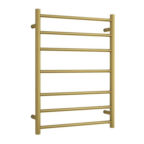 Thermogroup 7 Bar Thermorail Heated Towel Ladder Brushed Gold 600 x 800 x 122 online at The Blue Space