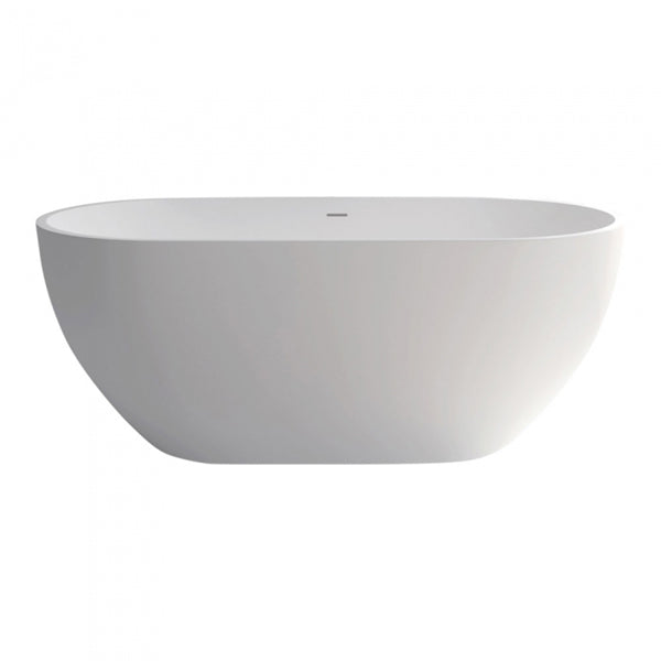 Fienza Nero 1400mm Matte White Stone Bath at The Blue Space