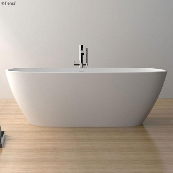 Fienza Marissa Matte White Stone Freestanding Bath Online at the Blue Space