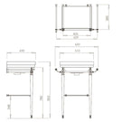 Technical Drawing - Turner Hastings Stafford 51 x 43 Basin + Console