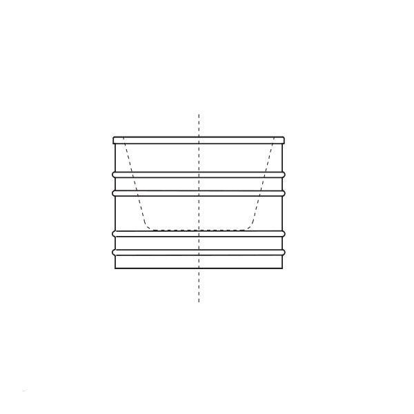 BelBagno Bucciano 1675mm Freestanding Bath Stone Grey Technical Drawing - The Blue Space