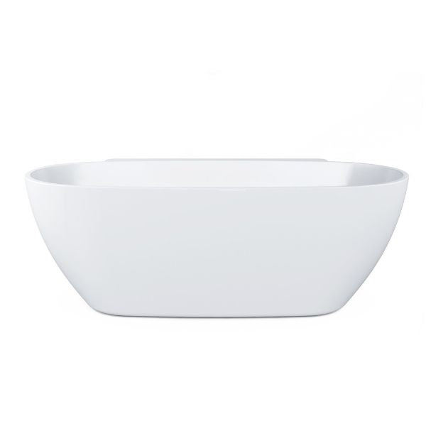 BelBagno Palermo Back to Wall Freestanding Bath White