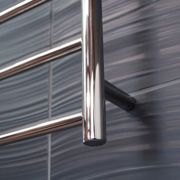 Radiant Round 5 Bar Non-Heated Rail 750mmx550mm Polished Stainless Steel - The Blue Space