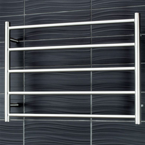 Radiant Round 5 Bar Non Heated Rail Brushed Stainless Steel - The Blue Space