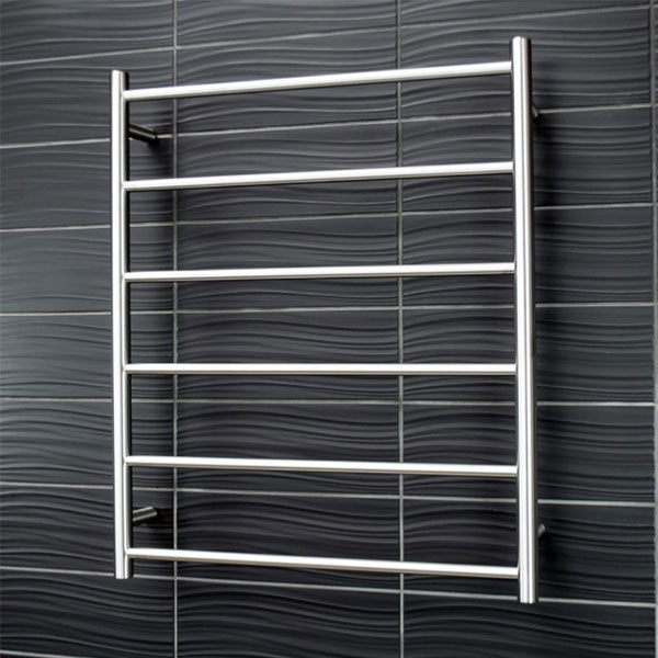 Radiant Round 6 Bar Non Heated Rail 700mmx830mm Brushed Stainless Steel - The Blue Space