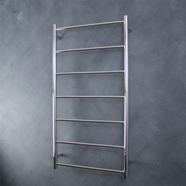 Radiant Round 7 Bar Non-Heated Rail 600mmx1130mm Polished Stainless Steel - The Blue Space