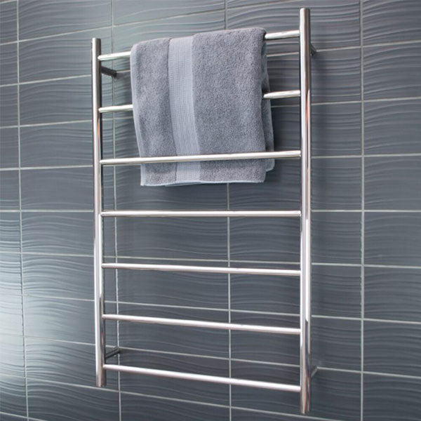 Radiant Round 7 Bar Non Heated Rail 700mmx1130mm Polished Stainless Steel - The Blue Space
