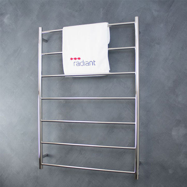 Radiant Round 7 Bar Non-Heated Rail 800mmx1130mm Polished Stainless Steel - The Blue Space