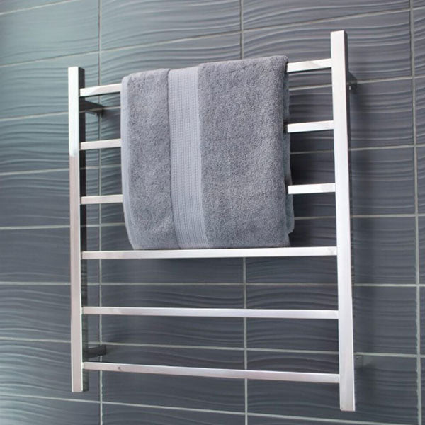 Radiant Square 6 bar Non-Heated Rail 700mmx830mm Polished Stainless Steel - The Blue Space