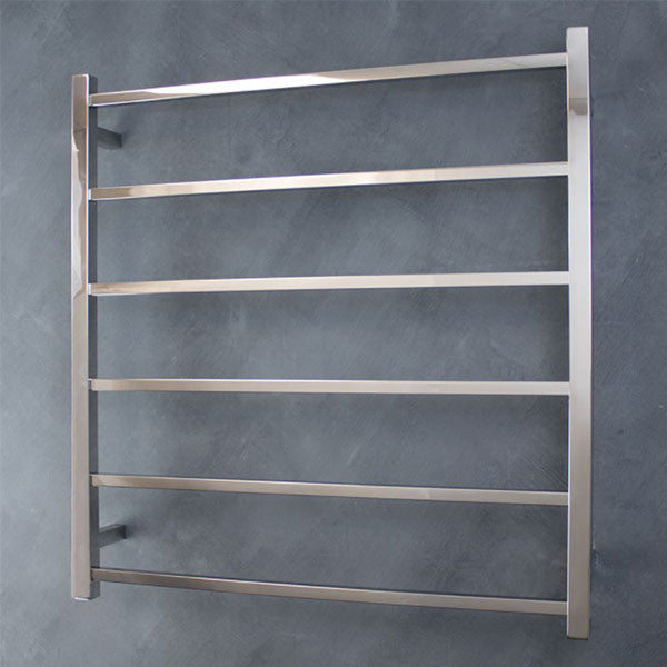 Radiant Square 6 bar Non-Heated Rail 800mmx830mm Polished Stainless Steel - The Blue Space