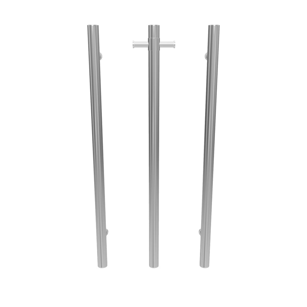 Thermogroup Straight Round Vertical Single Bar Heated Towel Rail - Polished 3D Model - The Blue Space