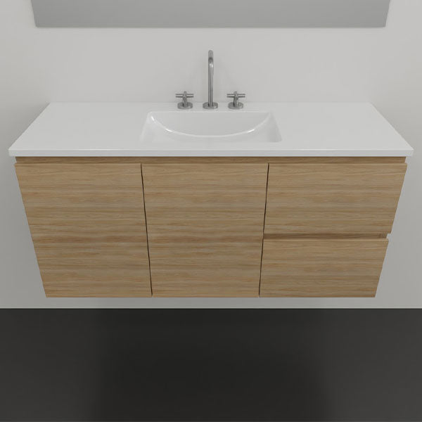 Timberline Florida Ensuite Wall Hung Vanity with Ceramic Top 1000 | The Blue Space