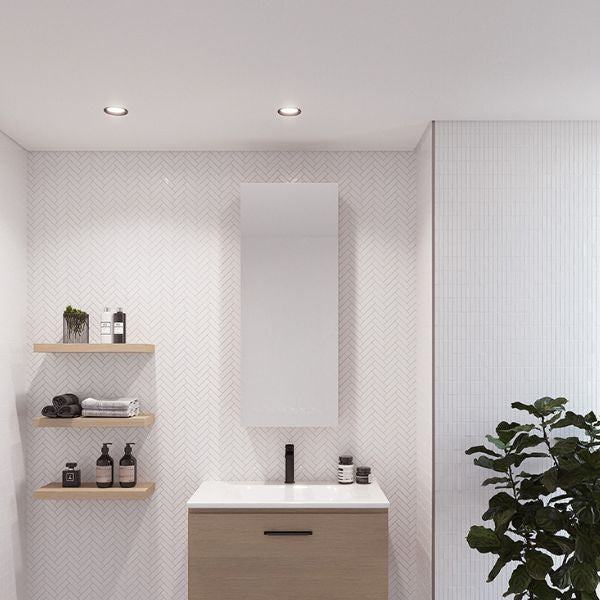 Timberline Jazz Shaving Cabinet 400mm - Rectangle Shaving Cabinet with matte black tapware Online at the Blue Space