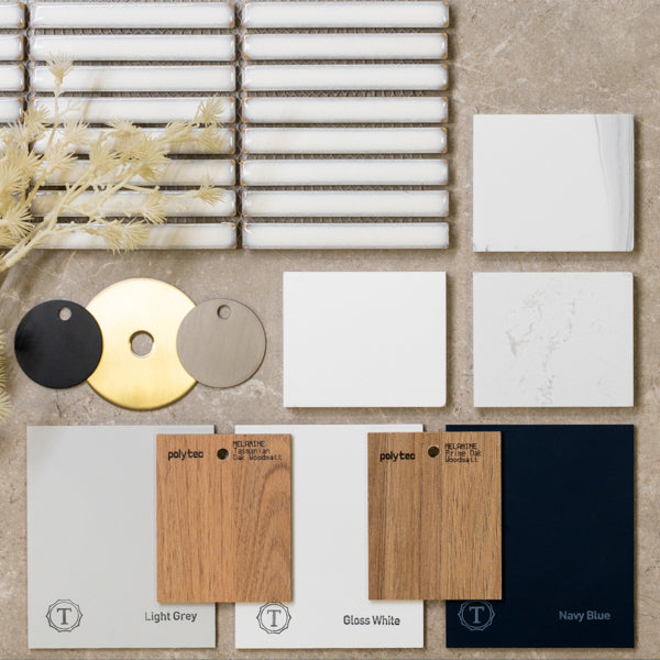 Timberline Vanities Sample Box | The Blue Space