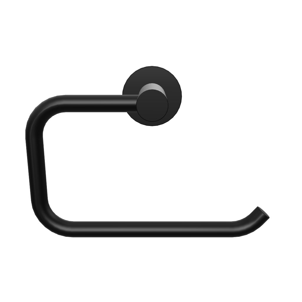 Clark Round Toilet Roll Holder - Matte Black 3D Model - The Blue Space