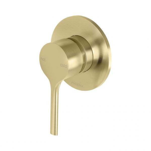 Phoenix Vivid Slimline Oval Shower/Wall Mixer Brushed Gold